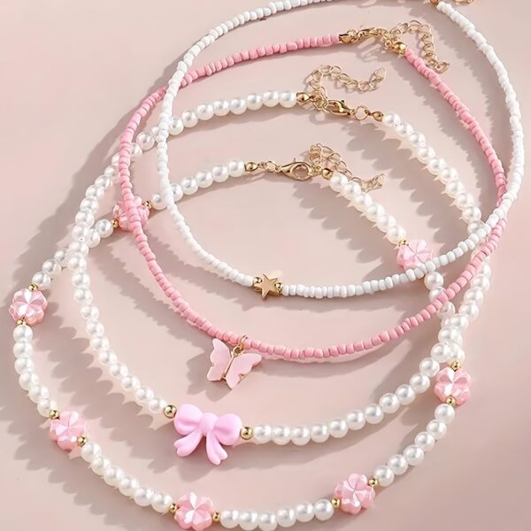 4 stuks Schattige Vlinder Kralen ketting