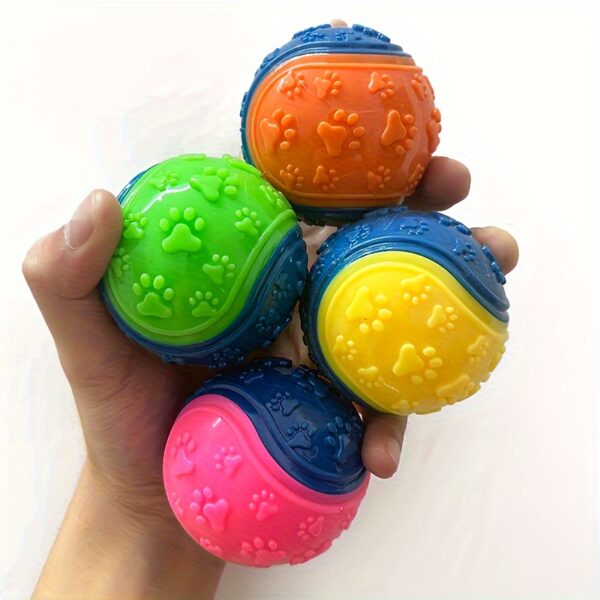 2-Pack Gestreepte Squeaky Hondenballen