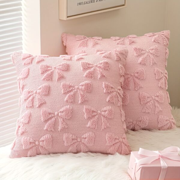 Roze Strik Kussenhoes